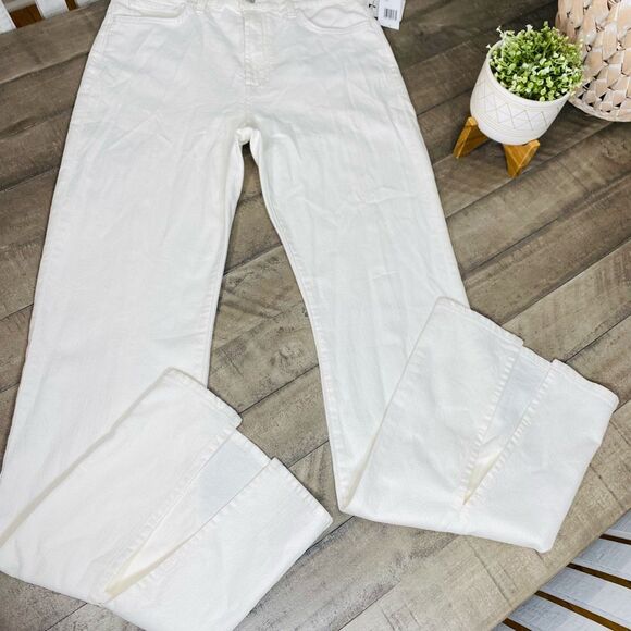 7 For All Mankind Women's White Boot Cut Jeans - Picture 7 of 15